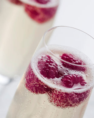 Champagne with Raspberries