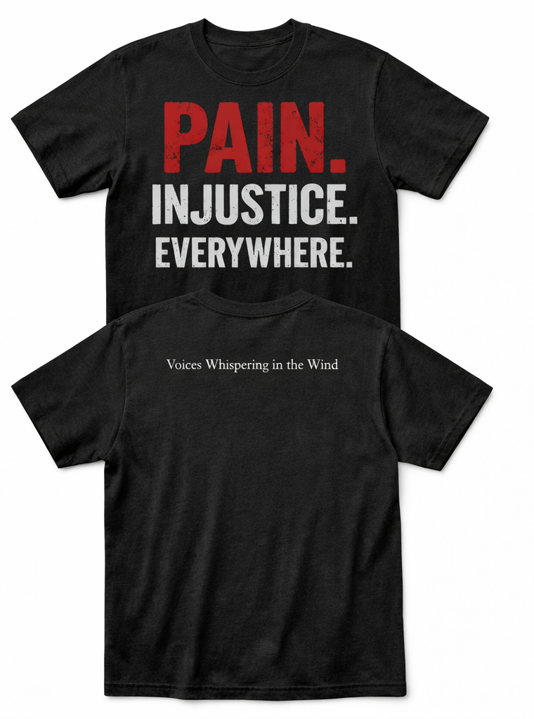The image is the front and back of the "Voices Whispering in the Wind Signature Tee."