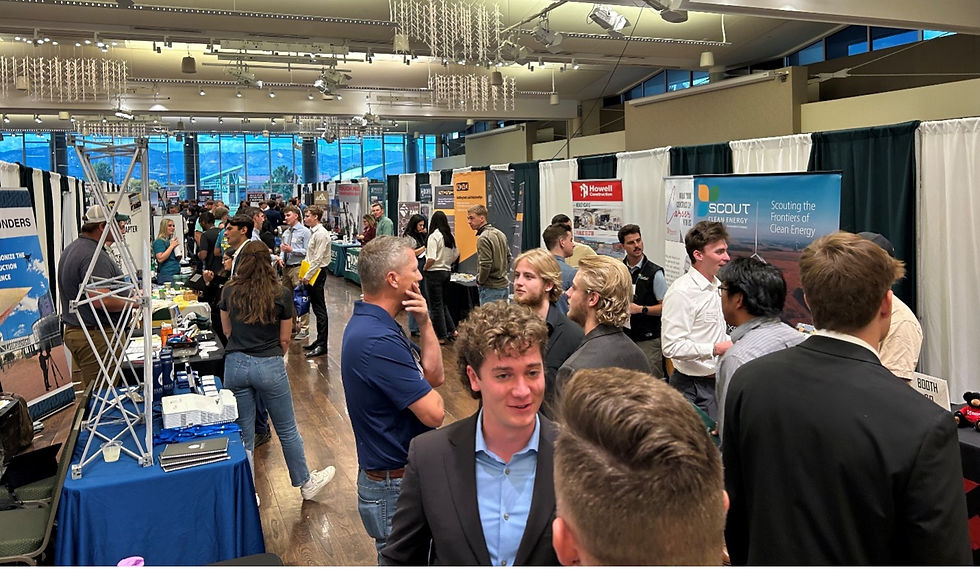 Department of Construction Management students connect with industry partners and program alumni at the Fall 2025 Career Fair.