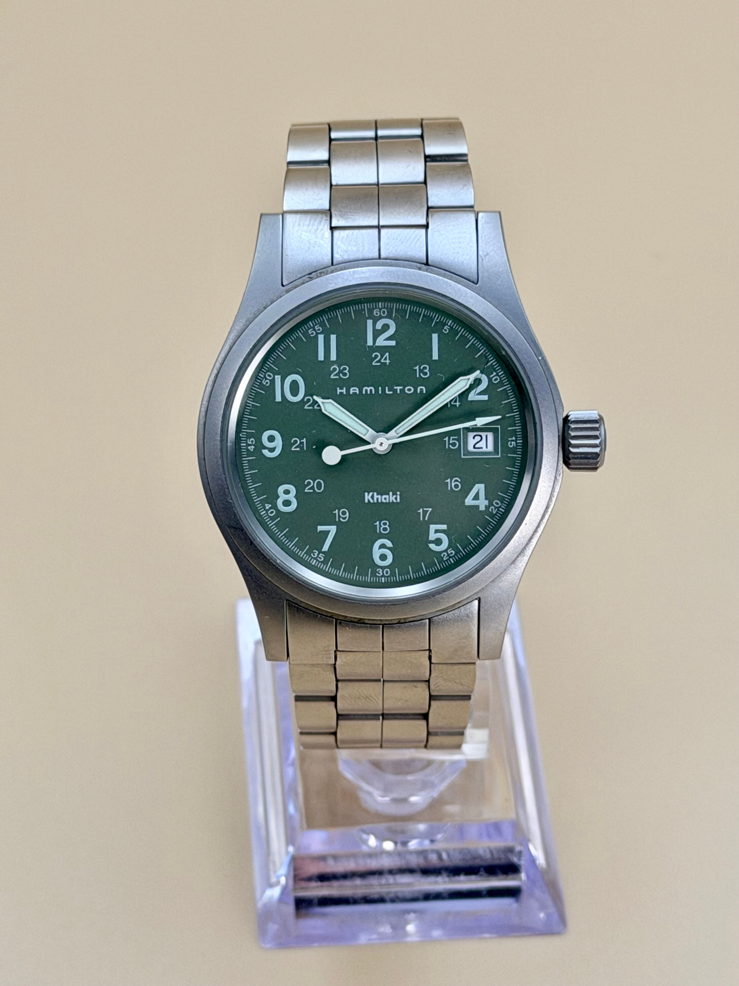 Hamilton Khaki Field Quartz 38mm Green Dial