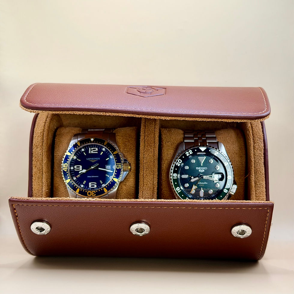 Miniatura: Luxury Watch Roll – 2 Watches (Multiple Colours)