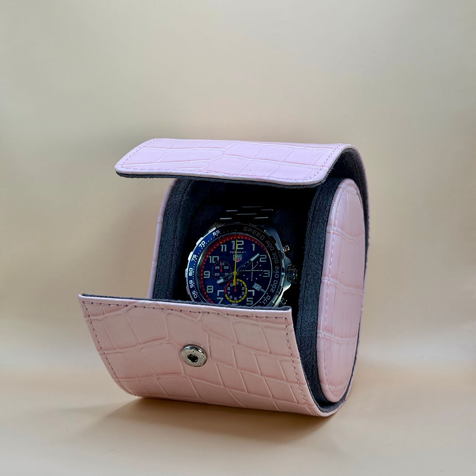 Miniatura: Luxury Watch Roll – Single Watch (Blush Pink)