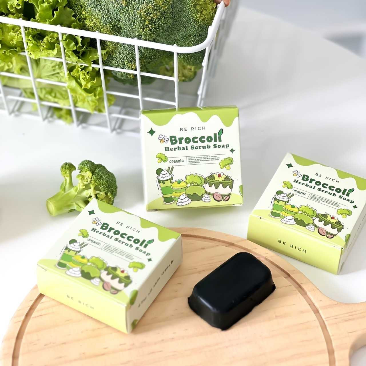 BE RICH Broccoli Herb Scrub Soap