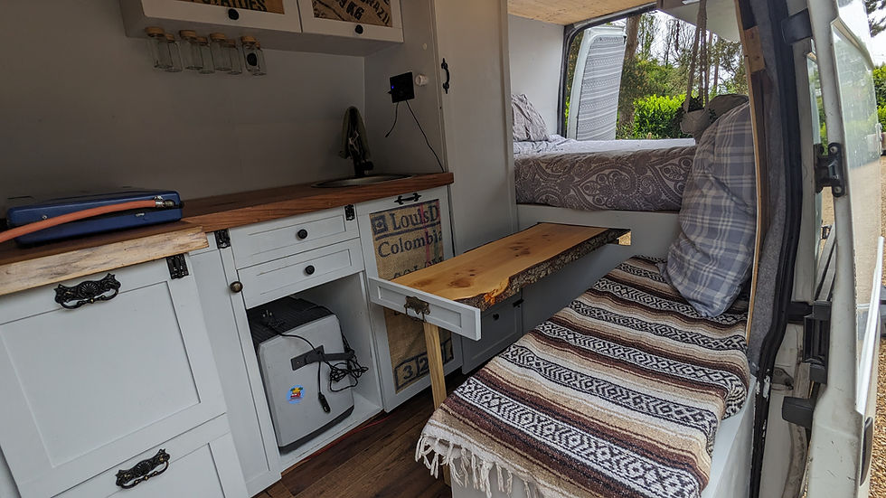 Mini Nissan Van conversion upgrade fitted kitchen