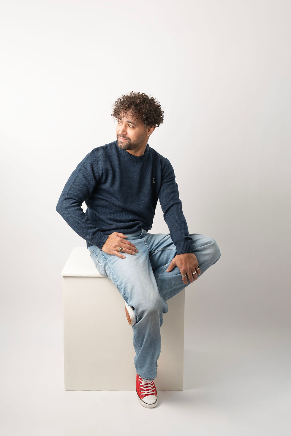 Thumbnail: Men's Crew Neck Sweatshirt Blue