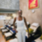 A woman from the Republic of Congo receiving a massage treatment at Siam Breeze Massage 23 in AsokA woman from the Republic of Congo receiving a massage treatment at Siam Breeze Massage 23 in Asok