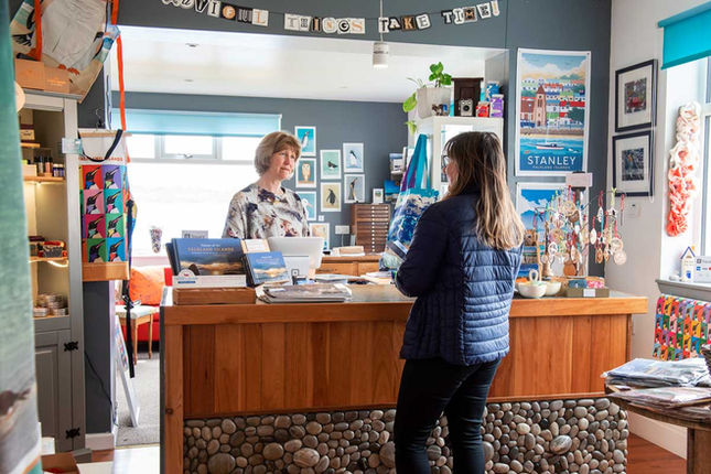 Inside store