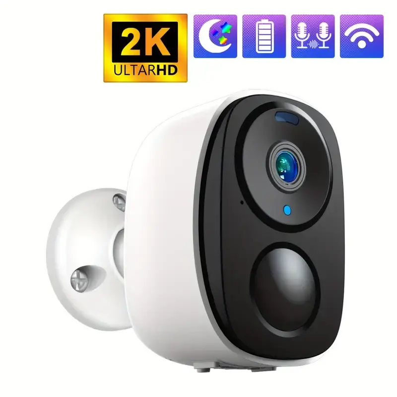 Thumbnail: Wireless Outdoor Security Camera, 2K 3MP Battery Powered WiFi Security Camera