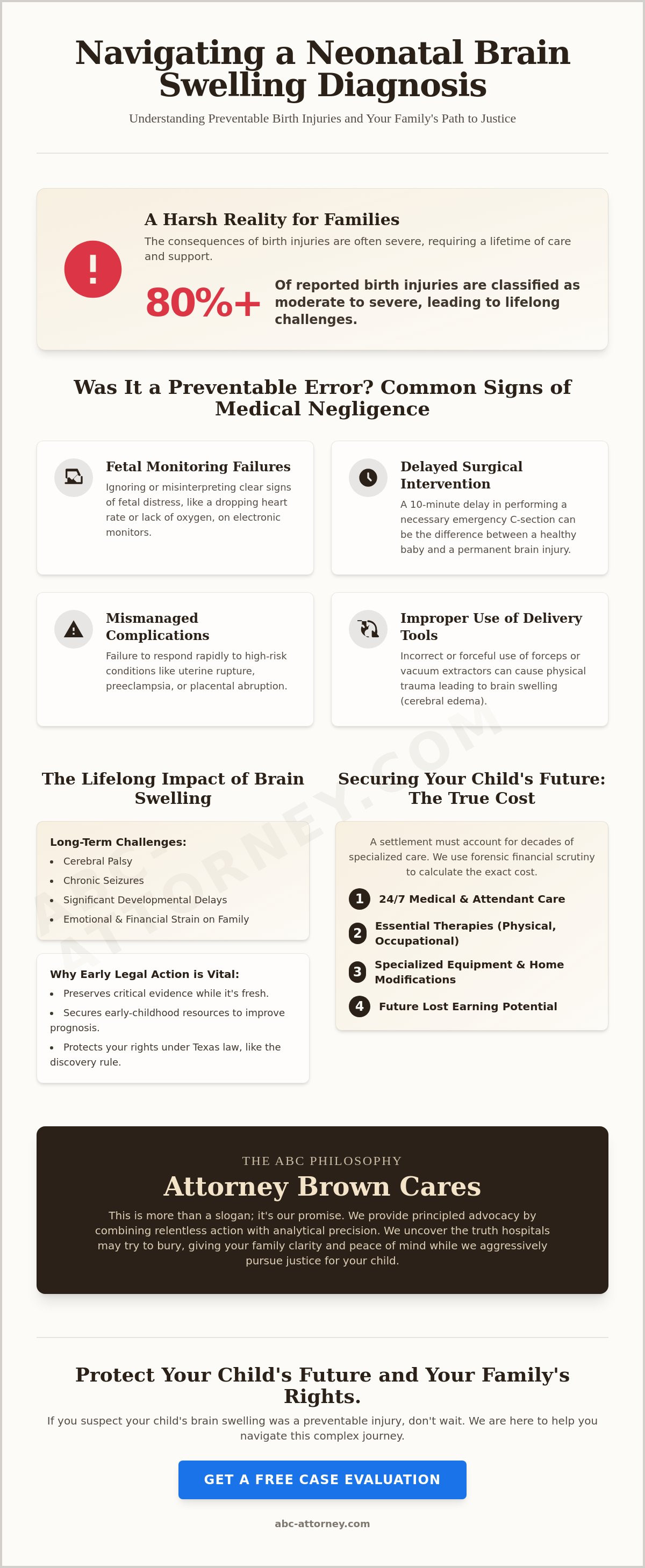 Legal help for neonatal brain swelling