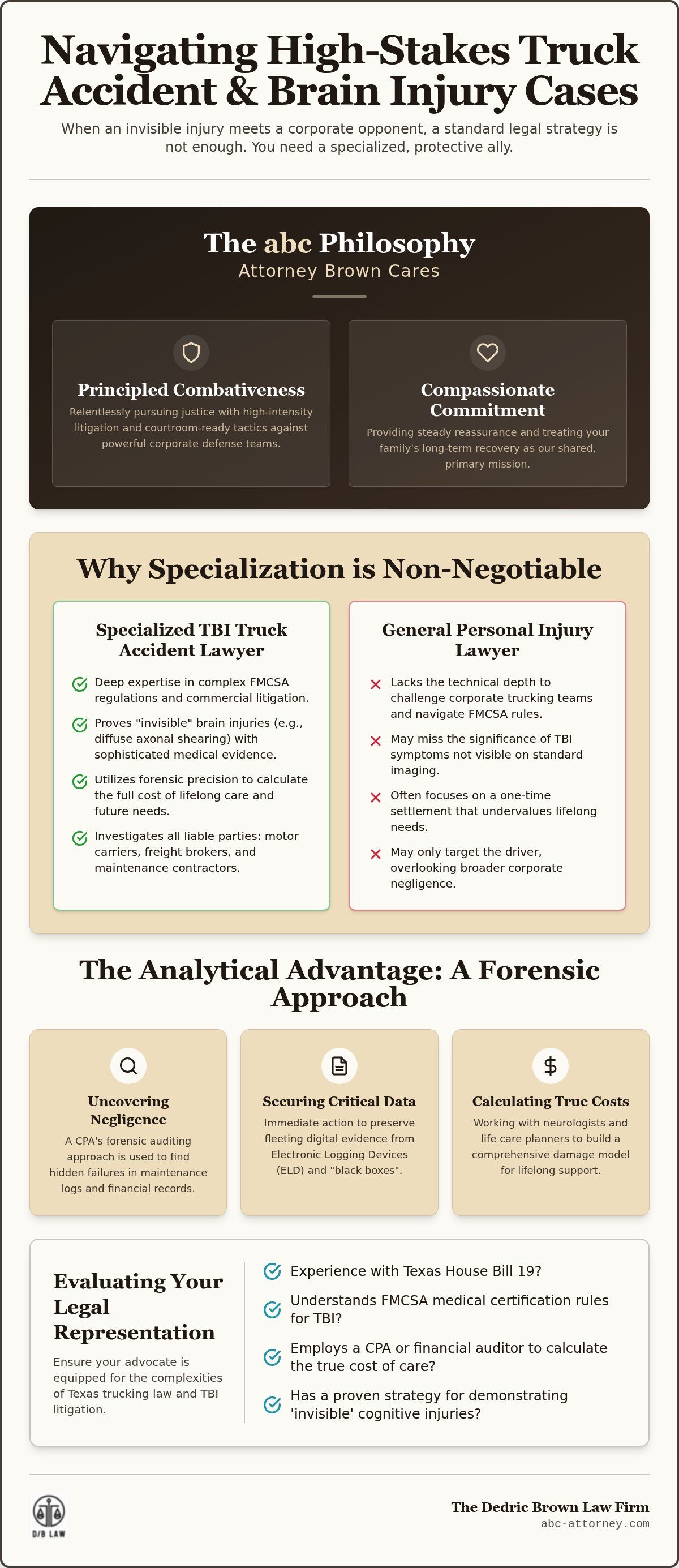 Commercial truck accident brain injury lawyer