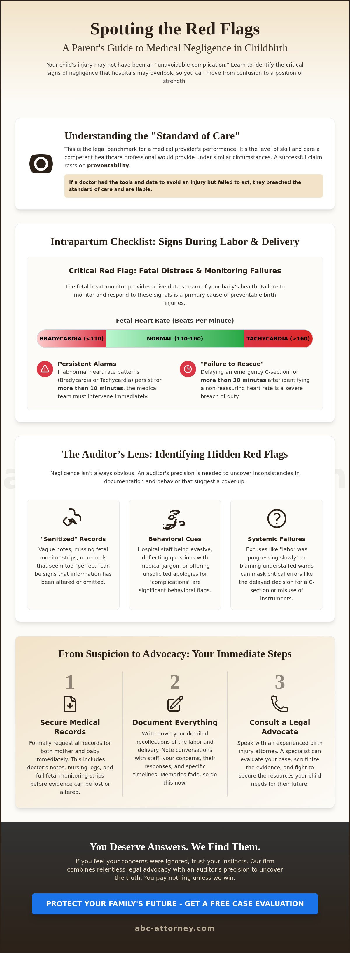 Signs of medical negligence during childbirth