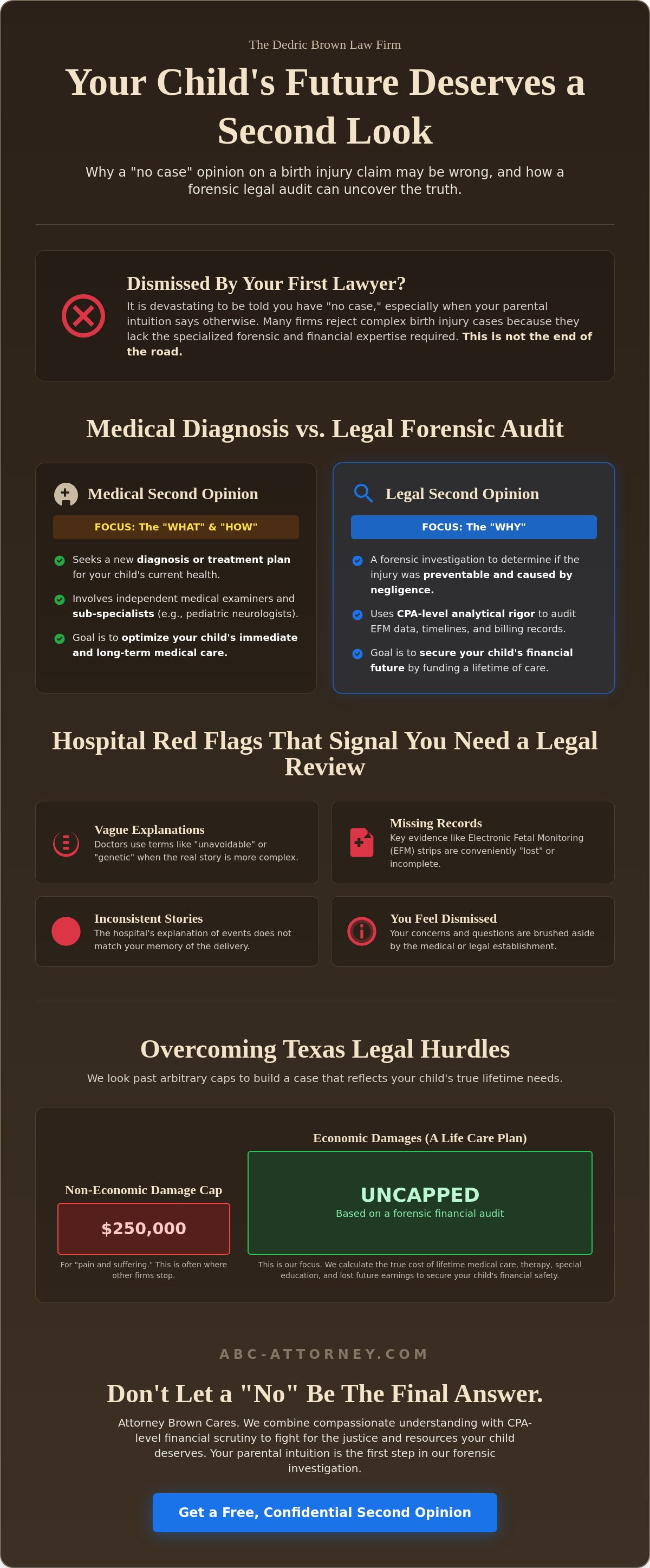 Second opinion on a birth injury case