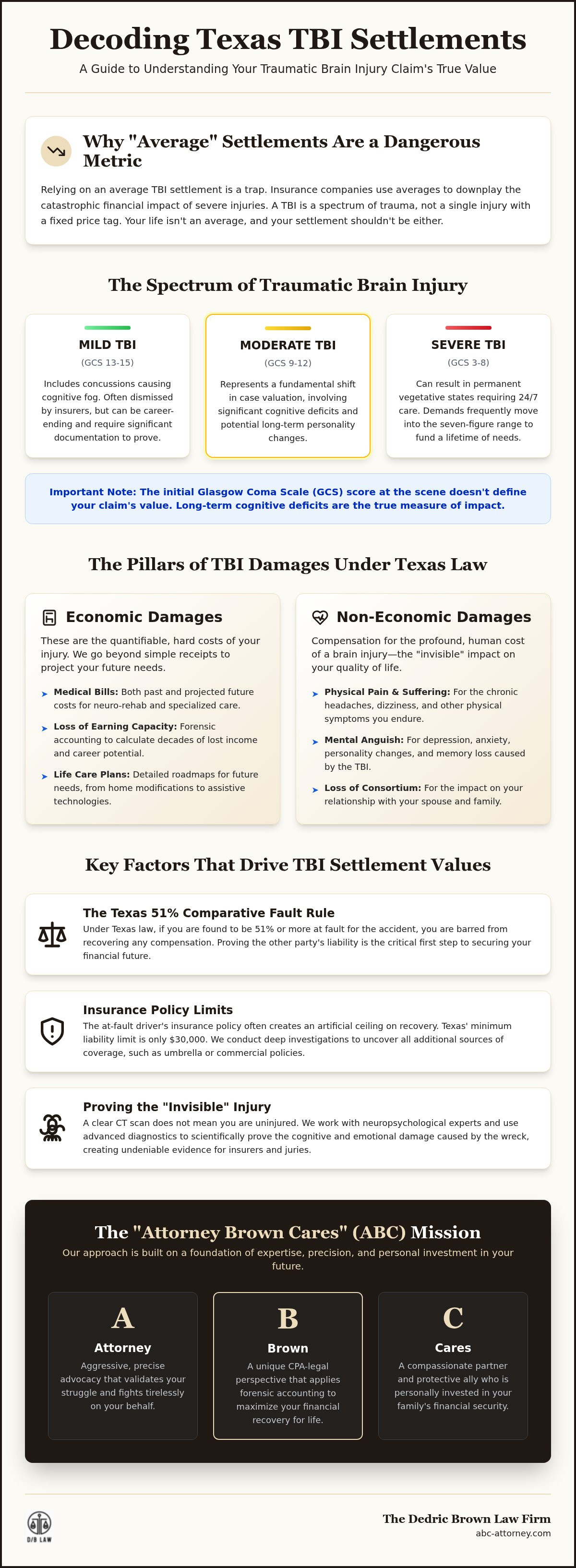 Average settlement for TBI car accident Texas