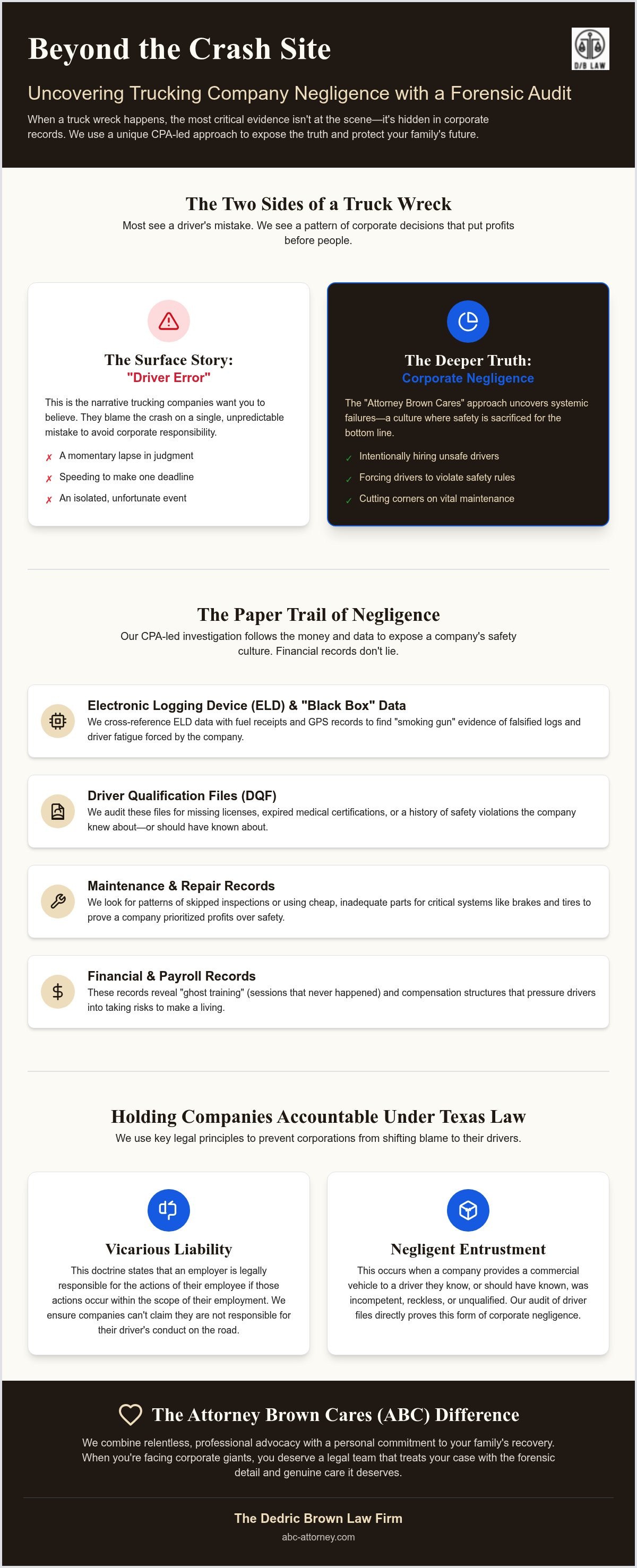 Proving trucking company negligence