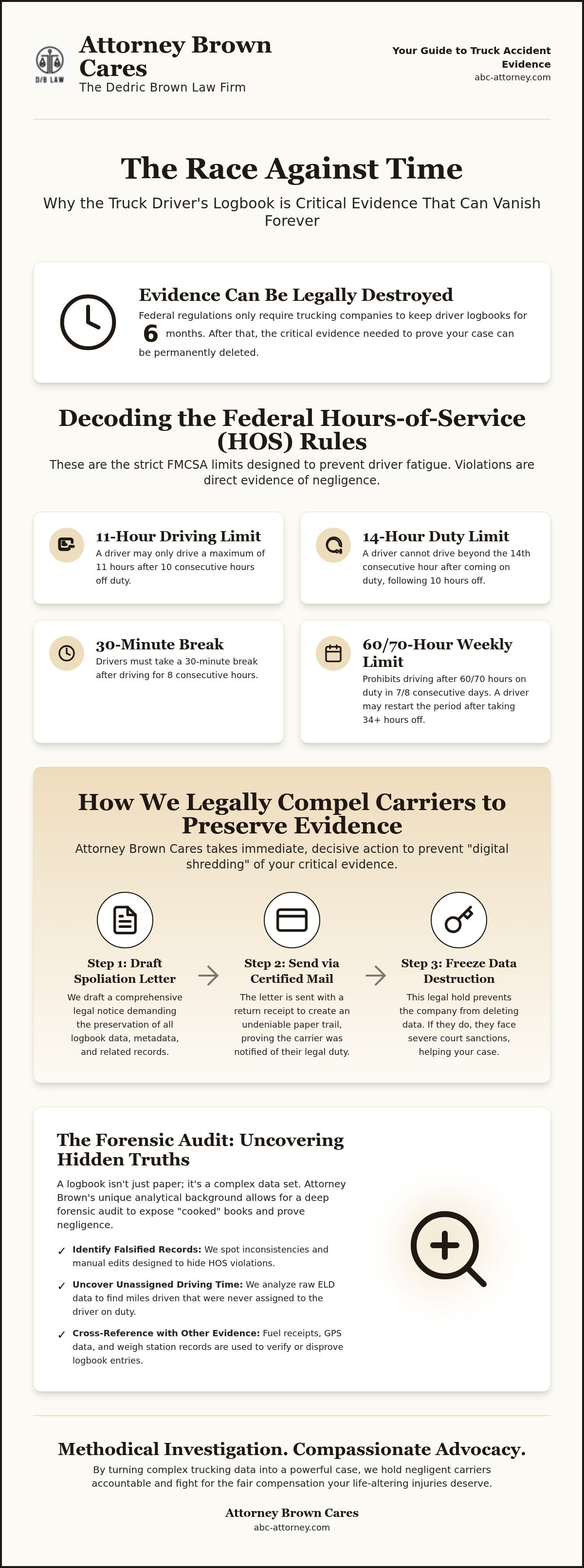 Obtain a Copy of the Truck Driver’s Logbook After an Accident