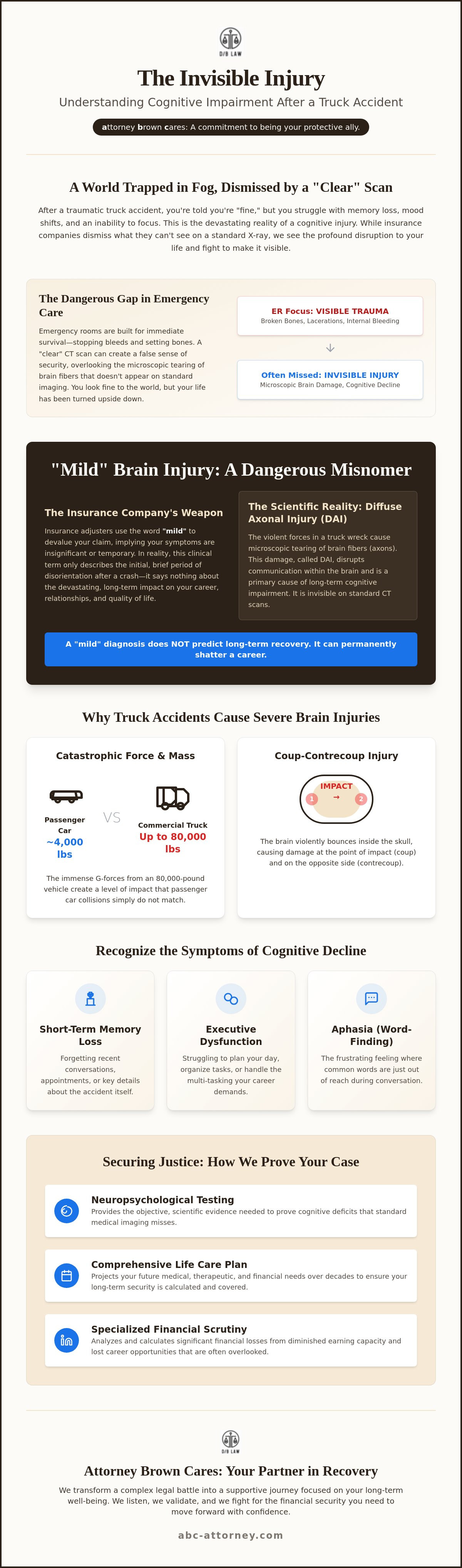 Cognitive impairment after truck accident lawsuit