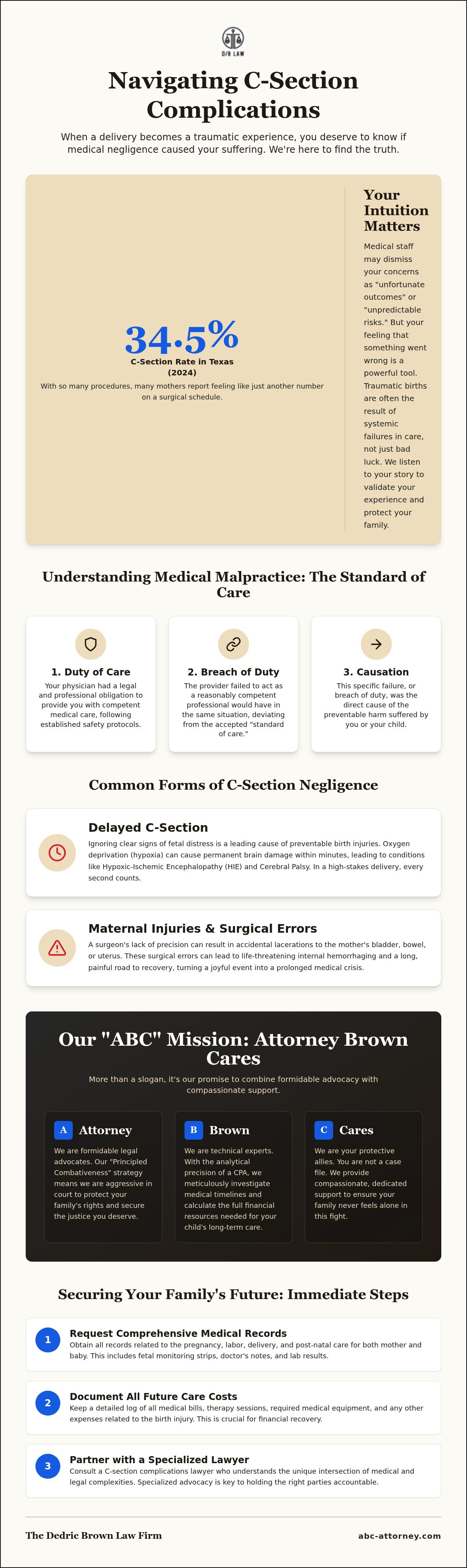 C-section complications lawyer