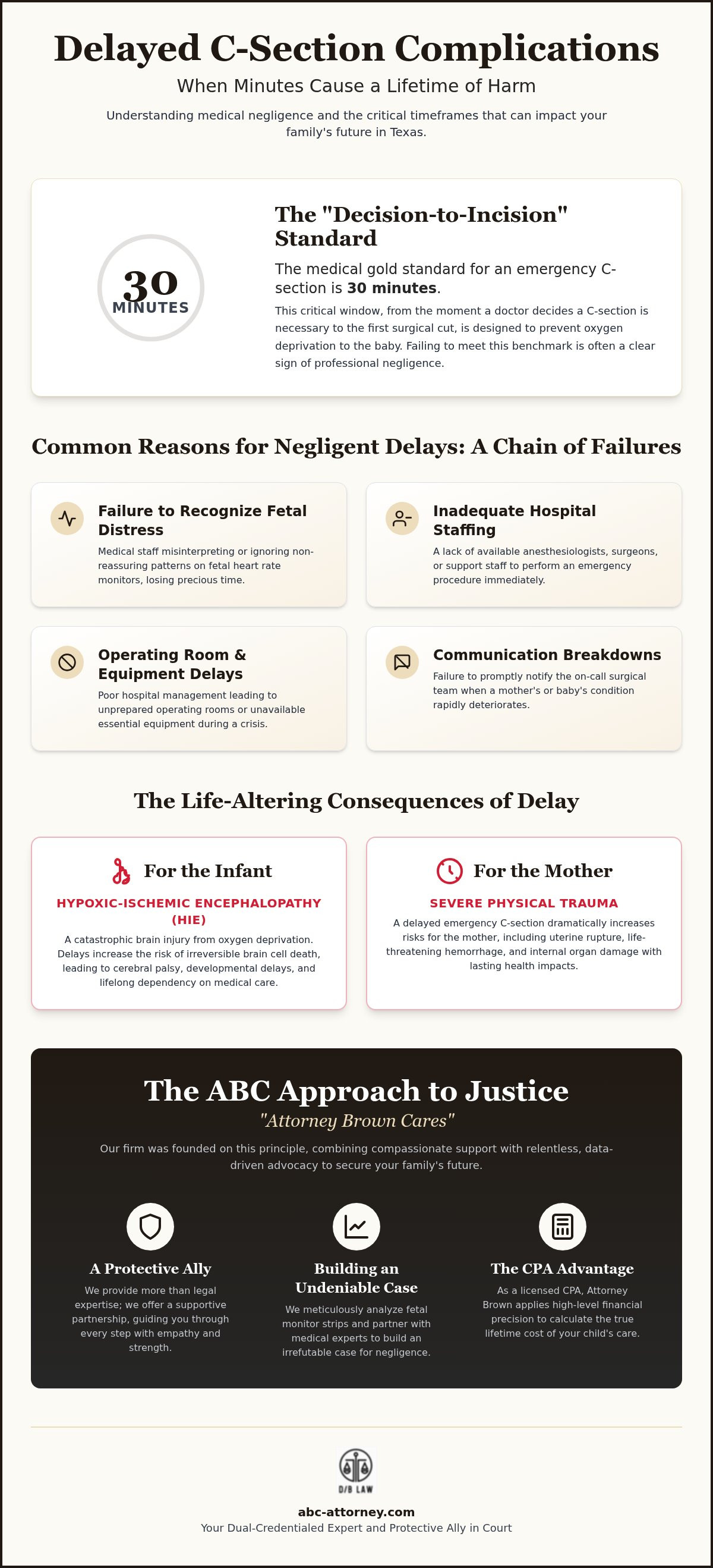 Delayed c-section complications lawsuit