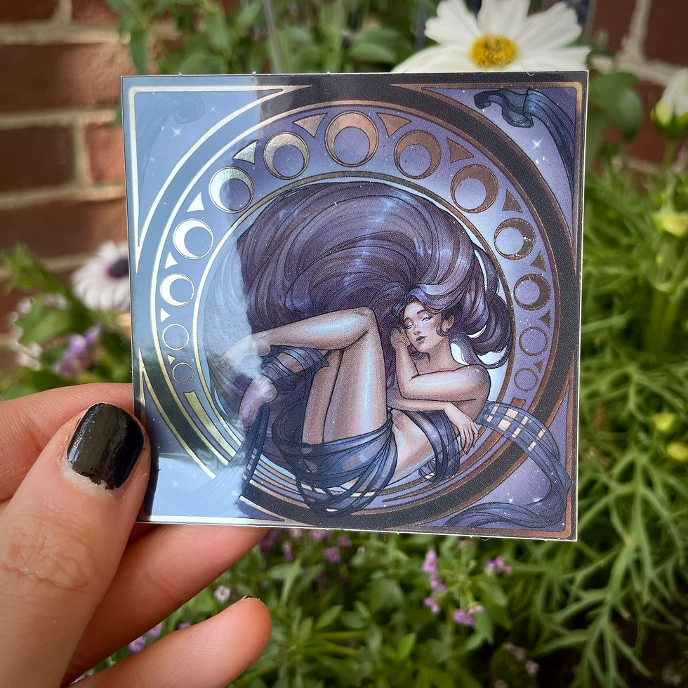 Thumbnail: Dark Moon Metallic Gold Sticker