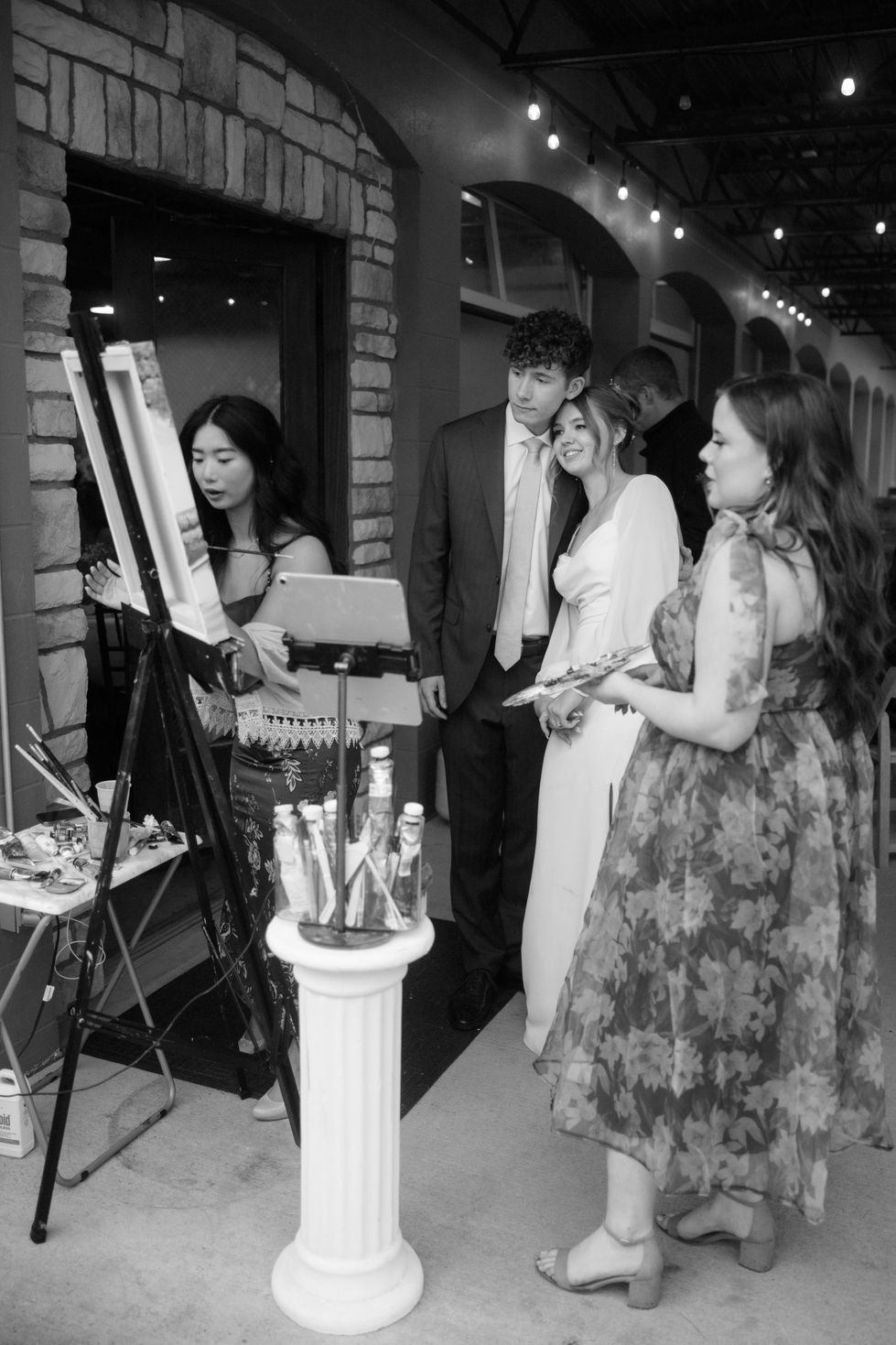 Working on a 16x20 wedding oil painting.