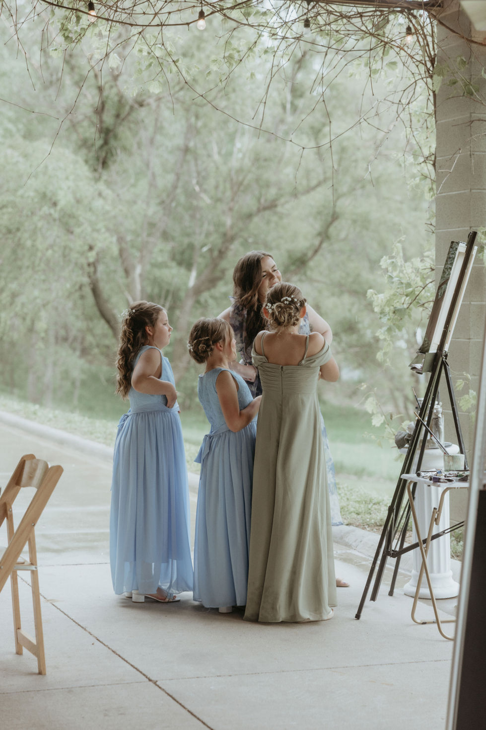 Working on a 16x20 wedding oil painting.