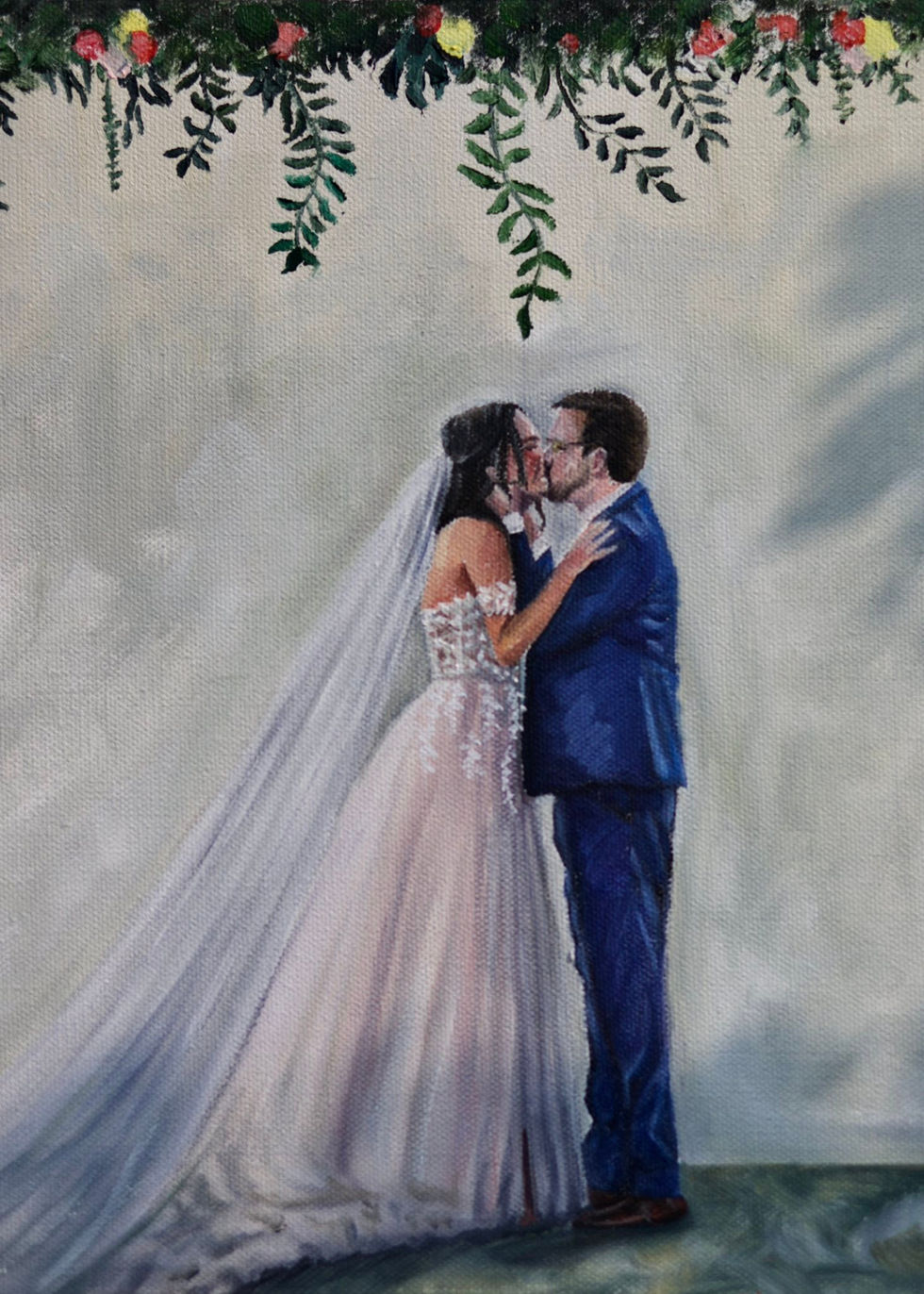 10x20 (custom size) oil wedding painting on canvas.