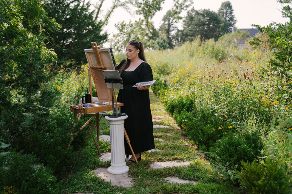 Working on a 16x20 wedding painting.