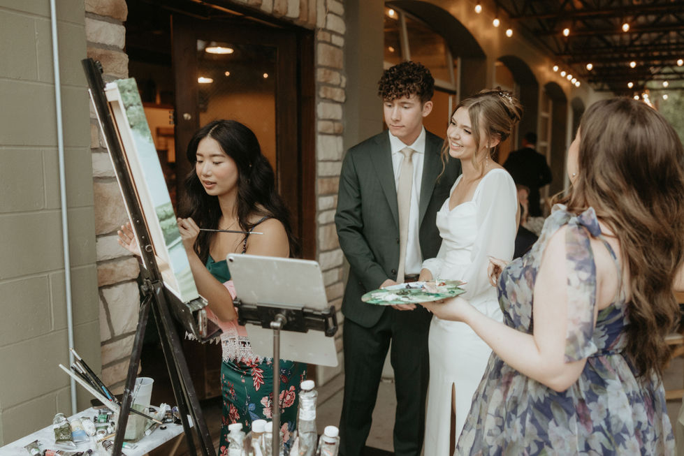 Working on a 16x20 wedding oil painting.