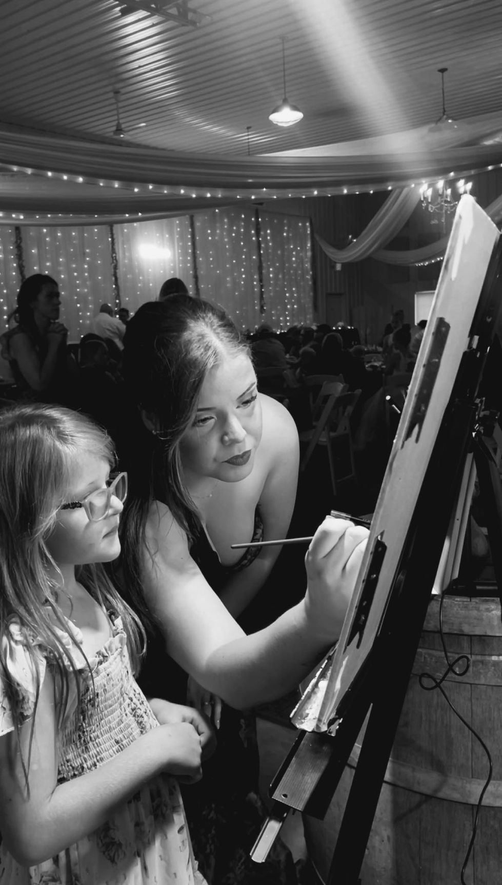 Working on a 16x20 wedding watercolor painting.