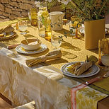 Le Jacquard Français Nappe enduite serviettes de table