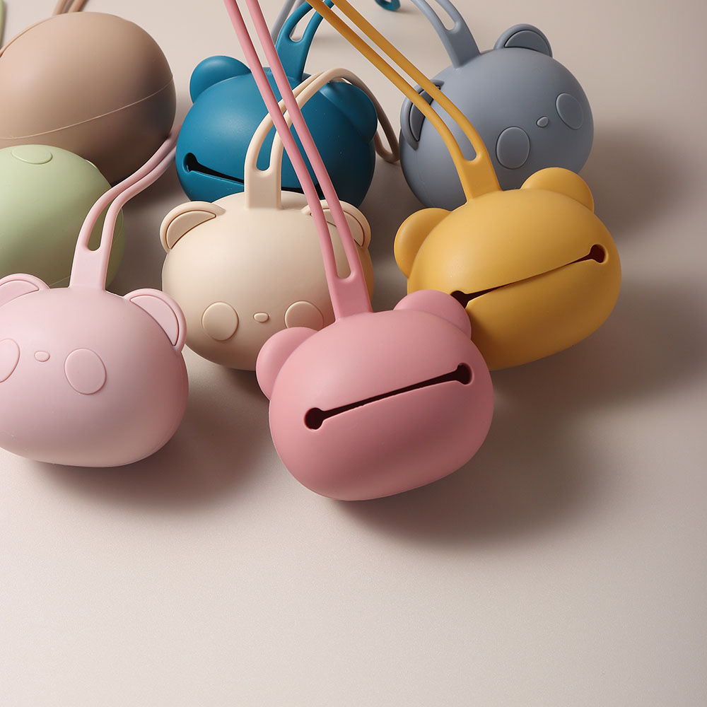 Cute Panda-Shaped Silicone Baby Pacifier Holder Case