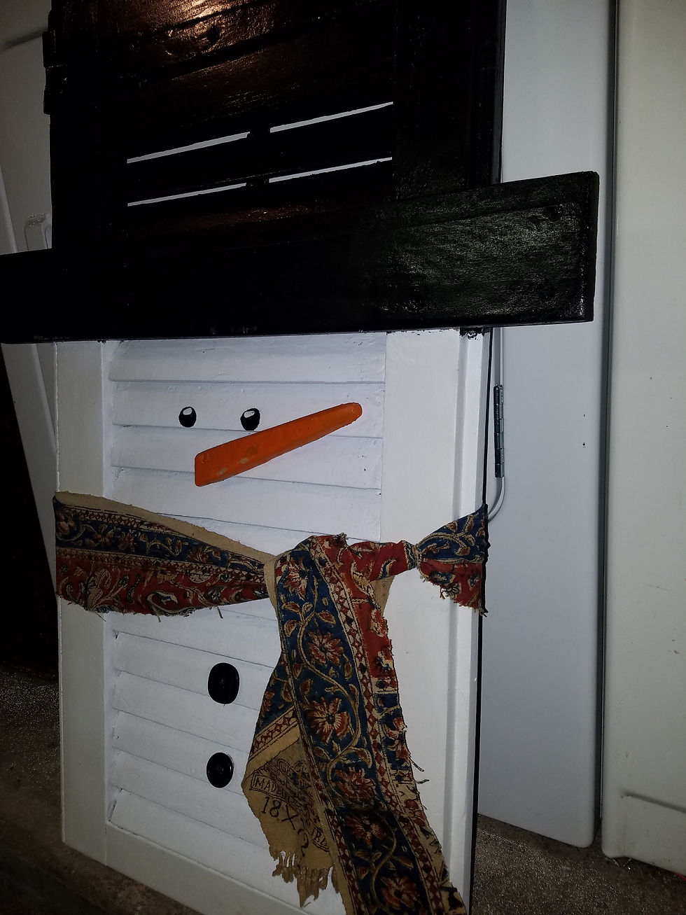 Thumbnail: Upcycled Shutter Snowman Decoration