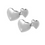 Thumbnail: Double Heart Sterling Silver Cufflinks