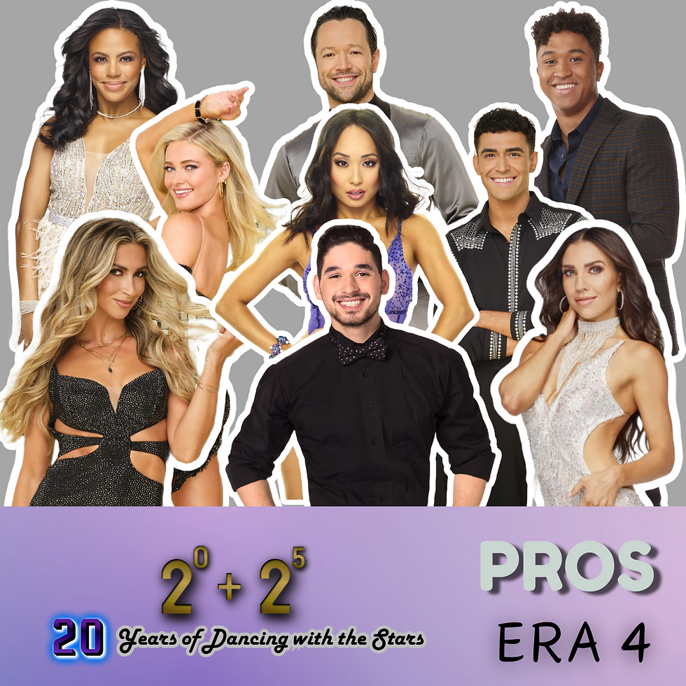 Dancing with the Stars Pros (Era 4): Britt Stewart, Pasha Pashkov, Brandon Armstrong, Rylee Arnold, Koko Iwasaki, Ezra Sosa, Daniella Karagach, Alan Bersten, Jenna Johnson