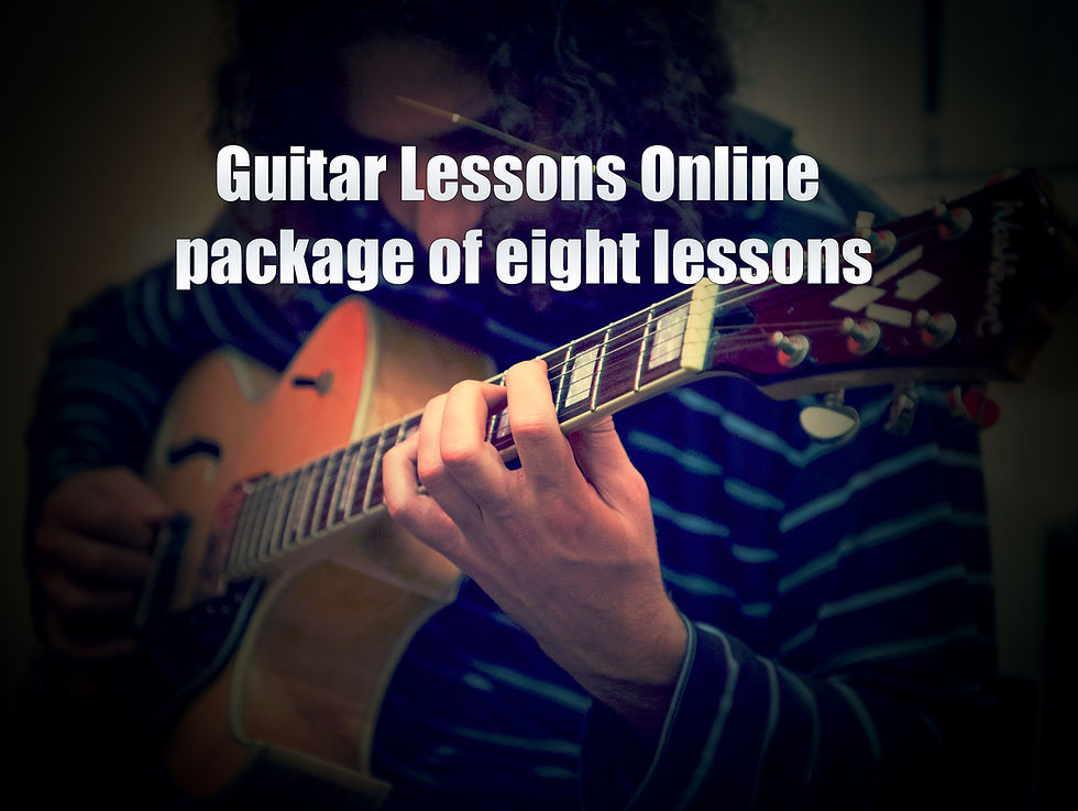 Guitar Lessons online - (package of eight (8) lessons)
