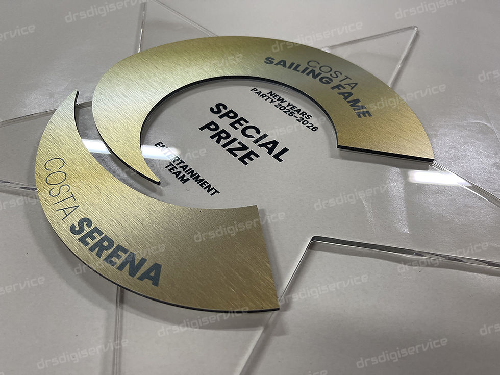 Targa premio in plex e alluminio
