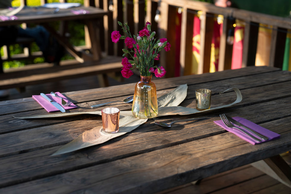 Event Table Set at River Pub in Bristol