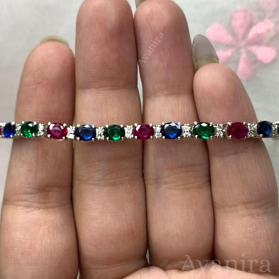 Thumbnail: 925 Sterling Silver Bracelet 18K Vera Elegant Tennis Zircon Crystal Bracelet