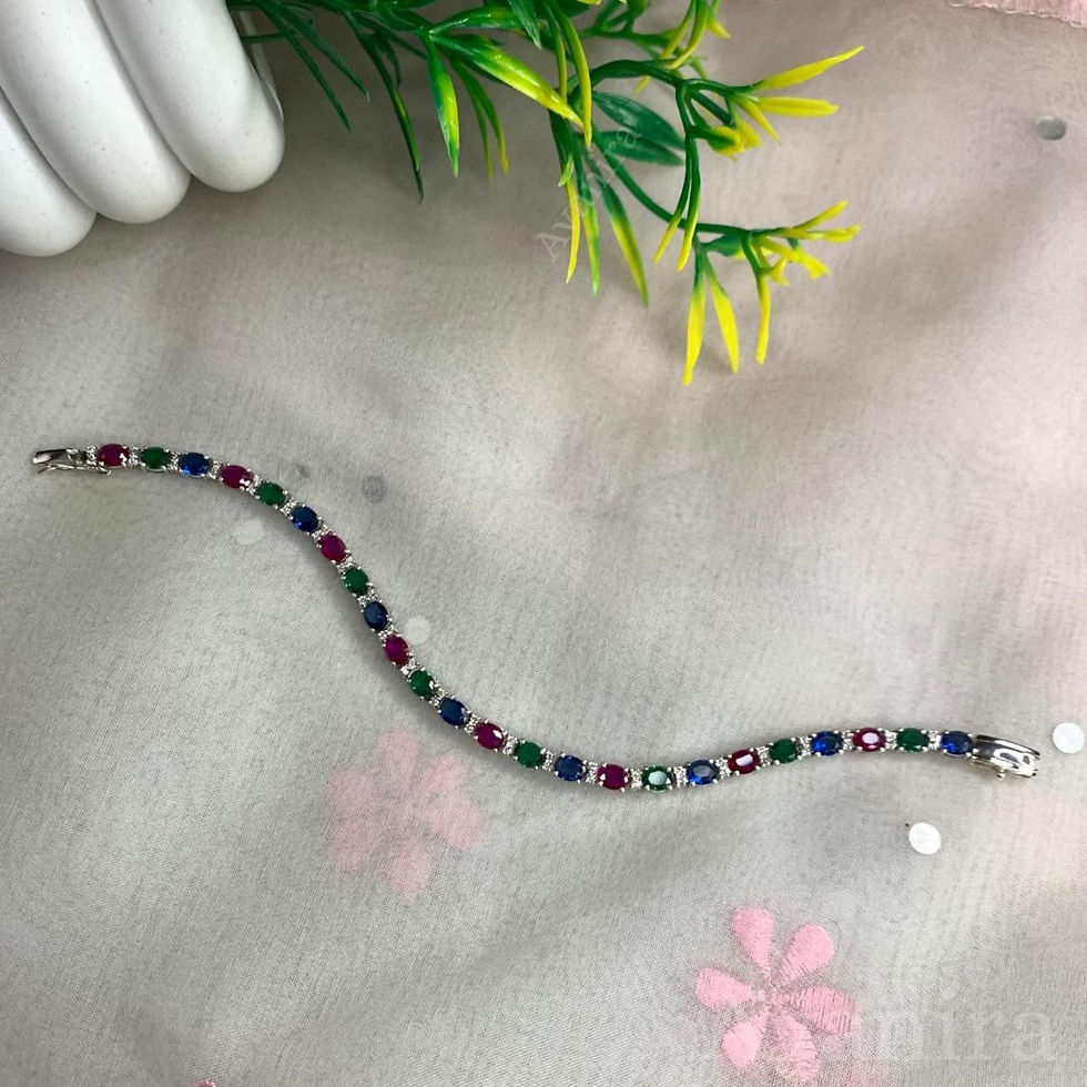 Thumbnail: 925 Sterling Silver Bracelet 18K Vera Elegant Tennis Zircon Crystal Bracelet