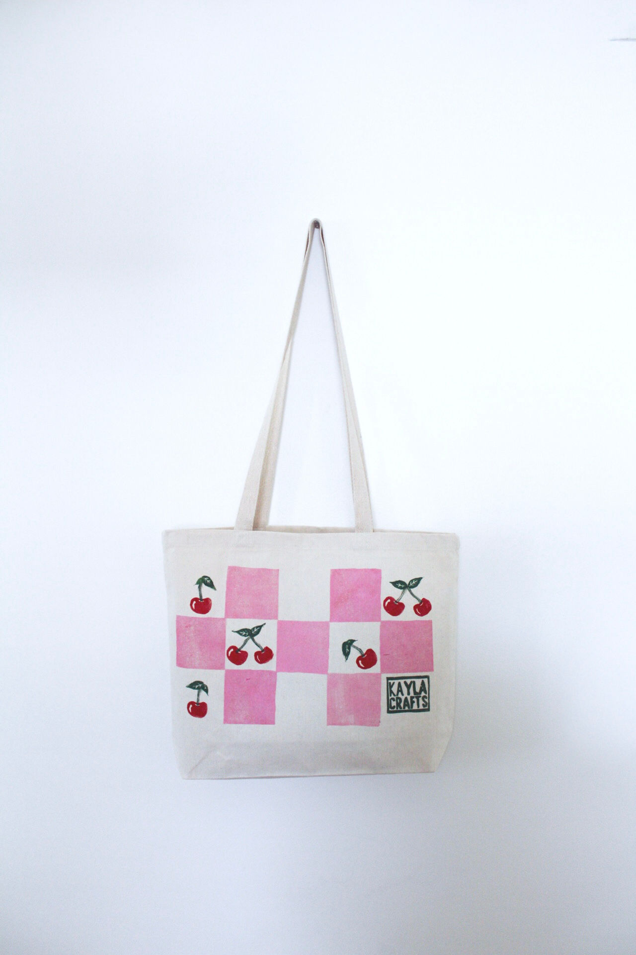 PINK CHERRIES LARGE MESSENGER TOTE