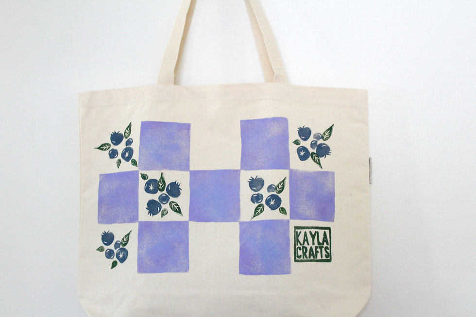 Thumbnail: LAVENDER BLUEBERRIES LARGE MESSENGER TOTE
