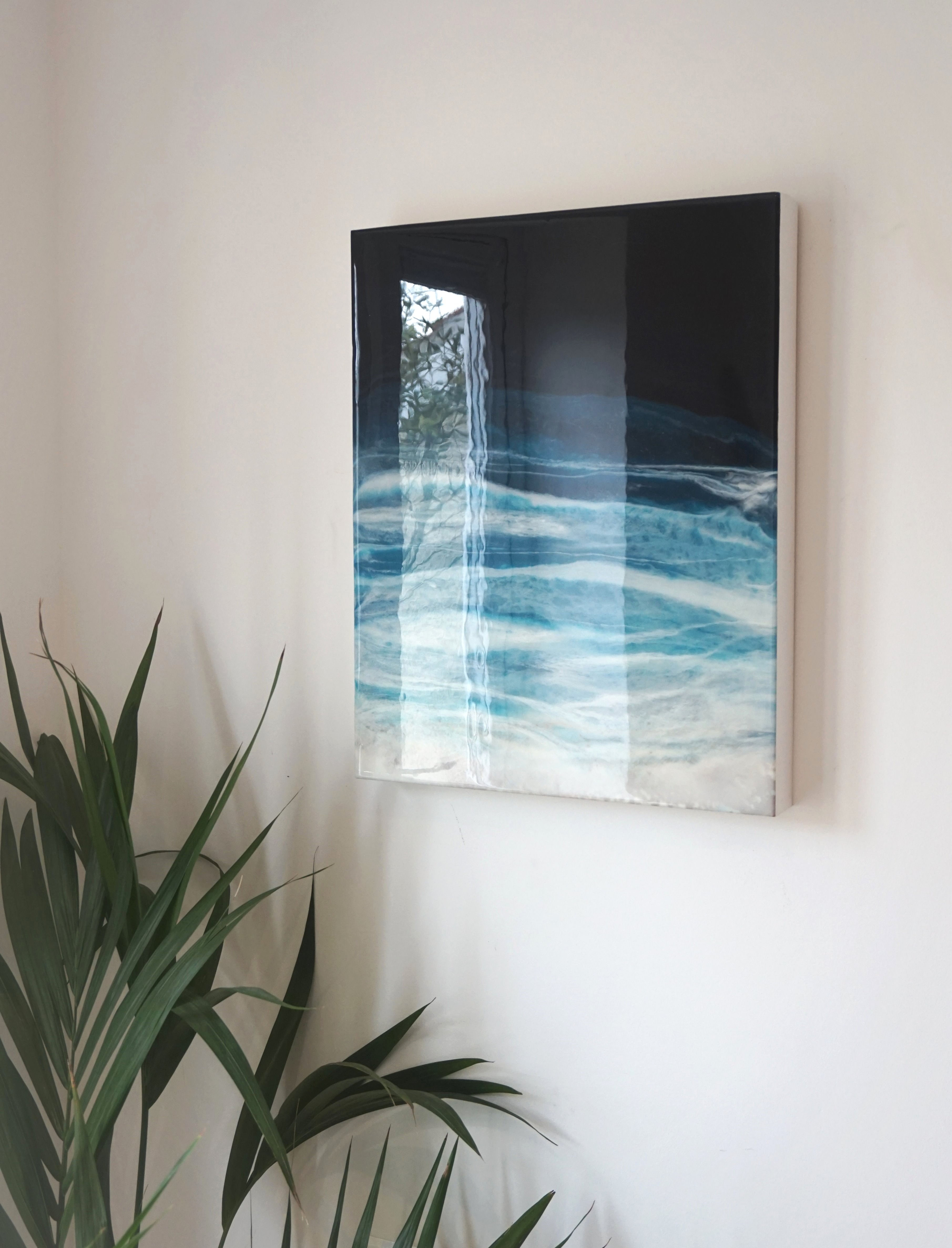 E M E R A L D - W A V E S I I original resin painting 40x50cm