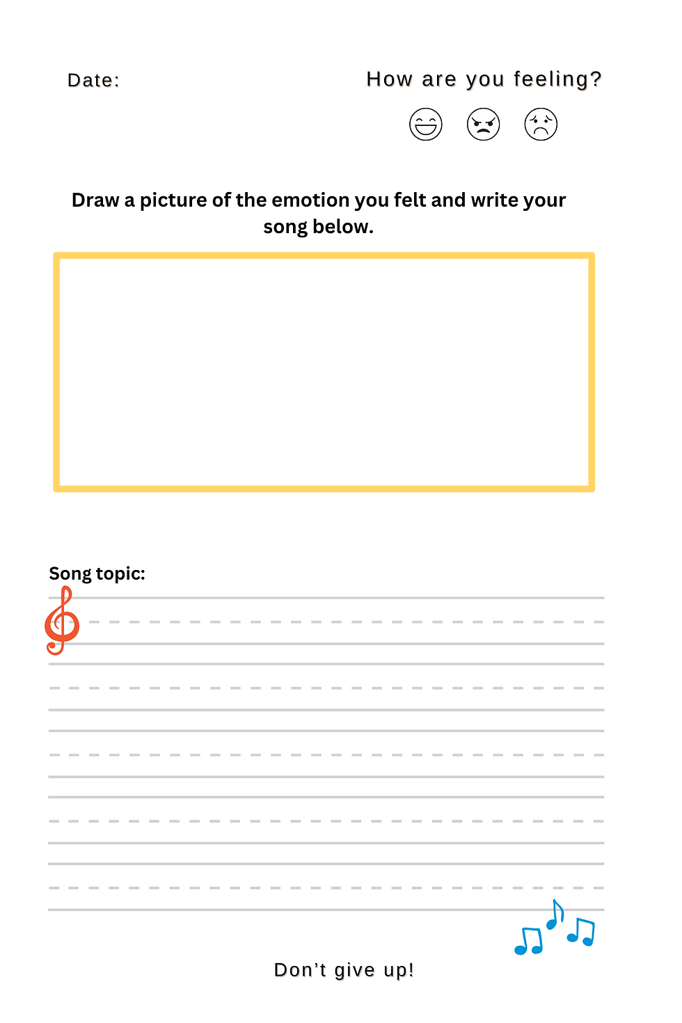 Thumbnail: Self-expression Songwriting Journal: Early Learners Edition