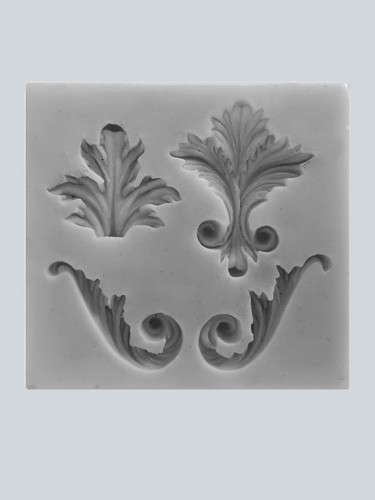Fleur De Lis Silicone Mold: Art Nouveau Scrolls, Resin Clay Fleur De Lis Silicone Mold: Art Nouveau Scrolls, Resin Clay