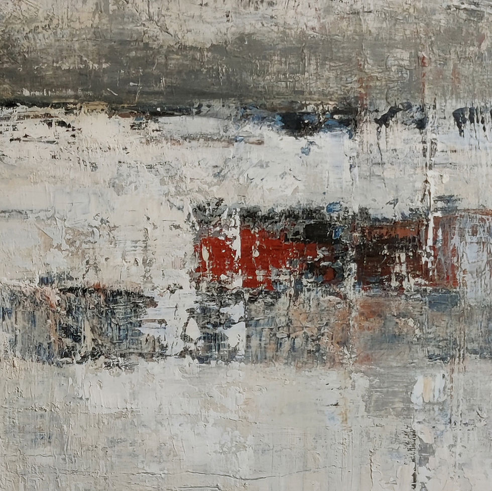 Miniature : Extrait de "Strates 6" tableau abstrait en noir et blanc de Sophie Dumont
