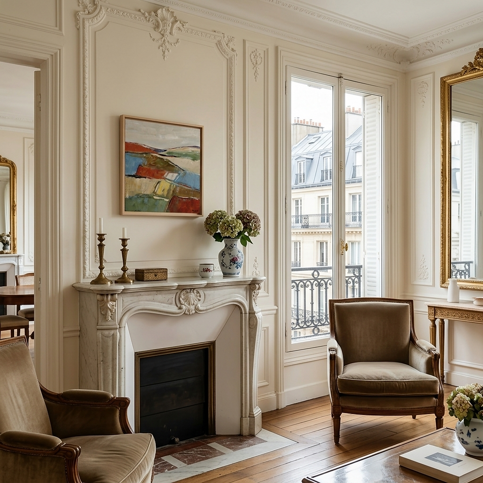 Miniature : Paysage abstrait Vers l’éclaircie in situ de Sophie Dumont, huile sur toile 50 × 50 cm