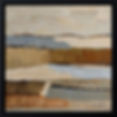Temps suspendu, Tableau abstrait minimaliste d'un paysage