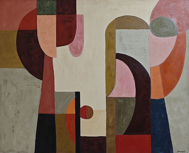 L'aparté des couleurs, Tableau géometrique coloré de Sophie Dumont