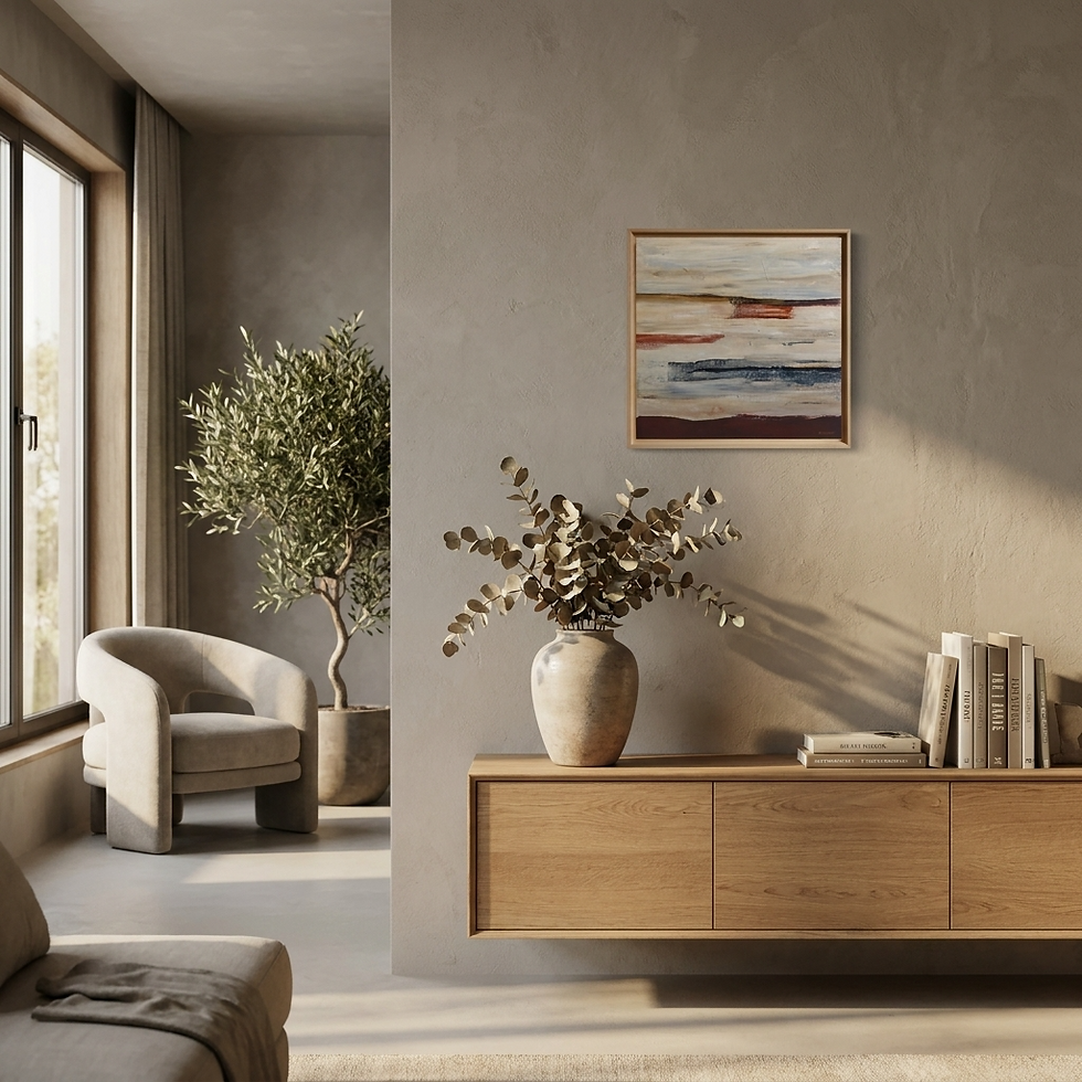 Thumbnail: Horizon enfoui in situ,  tableau d'un paysage abstrait de Sophie Dumont