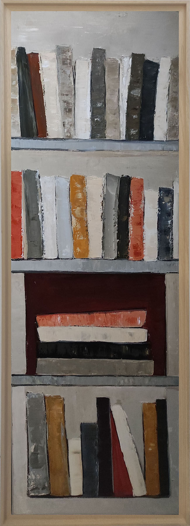 Miniature : "Chroniques silencieuses" panneau 3, Triptyque sur le theme des bibliotheques
